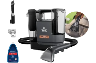 Bissell SpotClean Cordless mit Zubehör und Reinigungsmittel