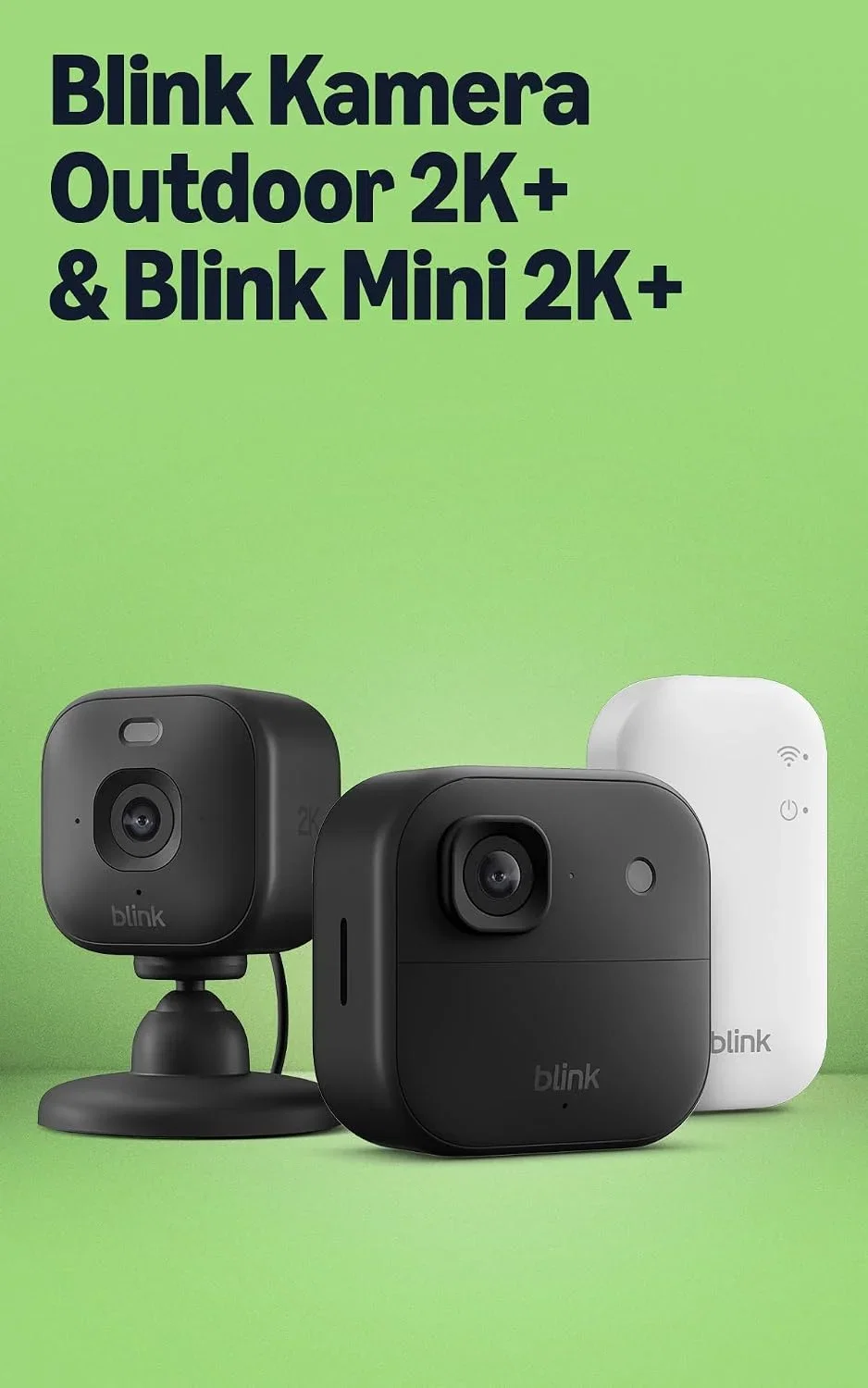 Blink Outdoor 2K+ und Mini 2K+ als Kameraset für die Überwachung von Innen- und Außenbereichen