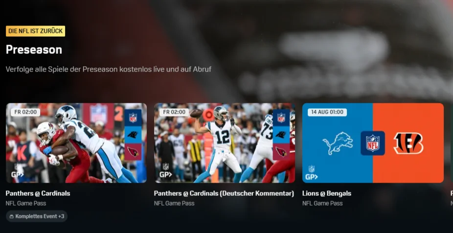 NFL Preseason 2026 kostenlos bei DAZN: So seht Ihr alle 49 Spiele ohne Bezahlabo