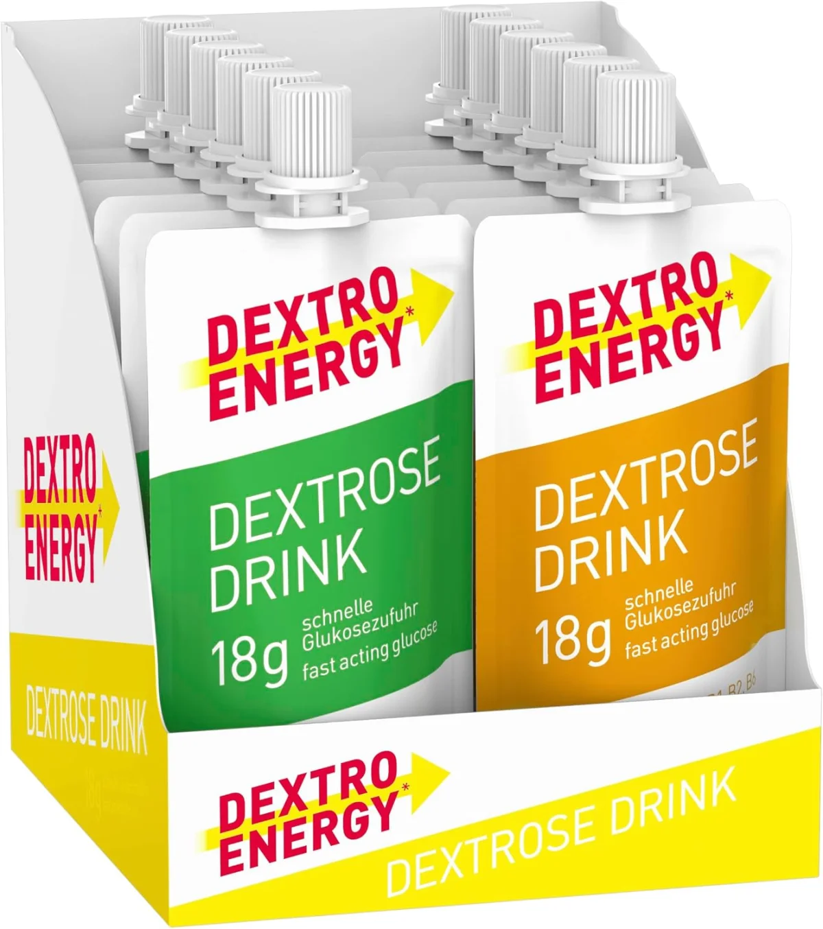 Dextro Energy Dextrose Drink Mix Pack Orange & Apfel (12x50ml)