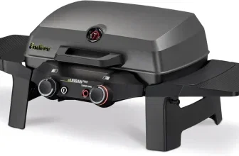 Enders eURBAN PRO 2 Turbo Tischgrill in Schwarz mit ausklappbaren Seitenrosten und Bedienelementen