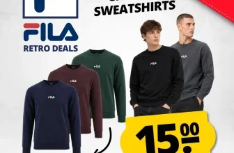 FILA Retro Deals Crew Sweatshirts: 77% Rabatt, Preis 15,00 € statt 64,99 €