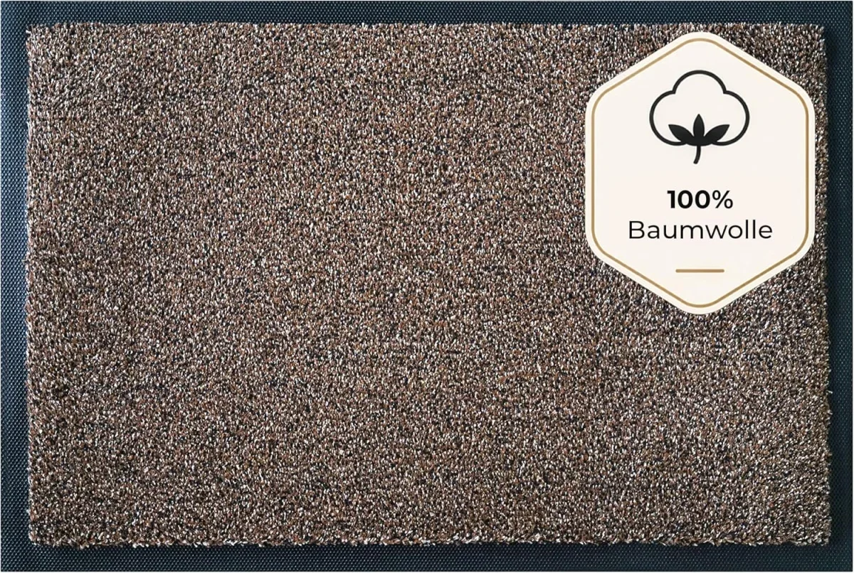 Floordirekt Fußmatte (7 Farben, Fußabtreter Braun, 40 x 60 cm)