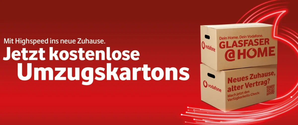 6 kostenlose Umzugskartons von Vodafone – gratis bestellen