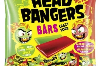 Head Bangers Bars Crazy Sour: 200g Beutel mit Apfel- und Erdbeer-Geschmack