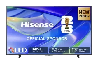 Hisense Hi-QLED TV mit FIFA 2026 Logo, Dolby Vision und AI 4K Upscaler