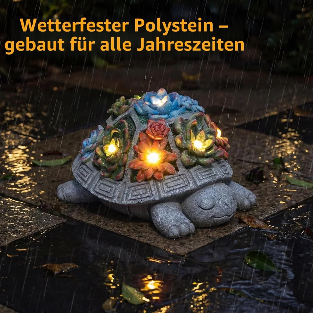 Hoikwo Solar Gartenfigur Schildkröte