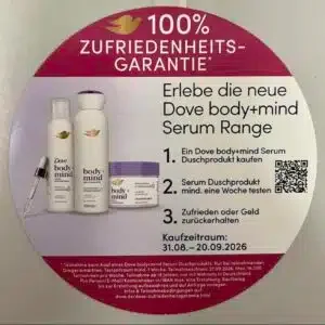 Dove body+mind Cashback – Kaufpreis bei Nichtgefallen zurück