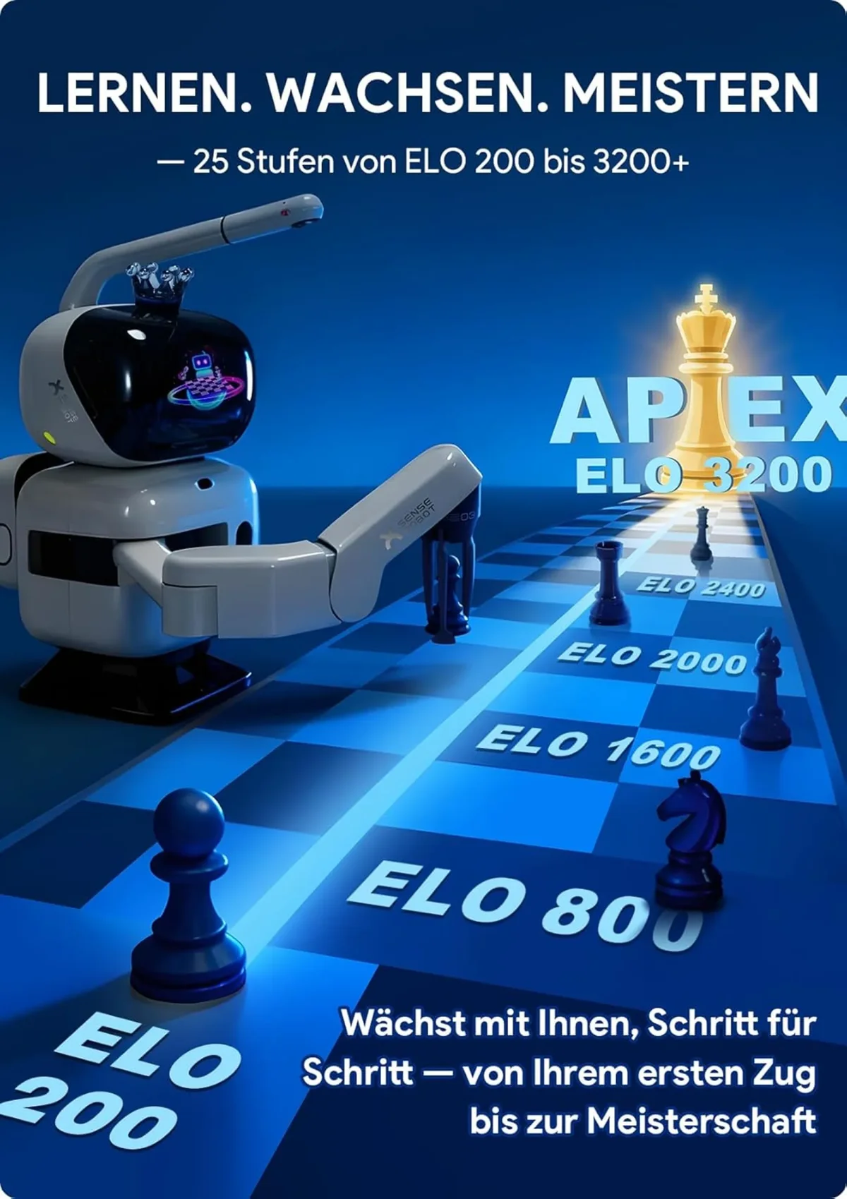 SenseRobot Chess KI-Schachroboter mit elektronischem Schachbrett