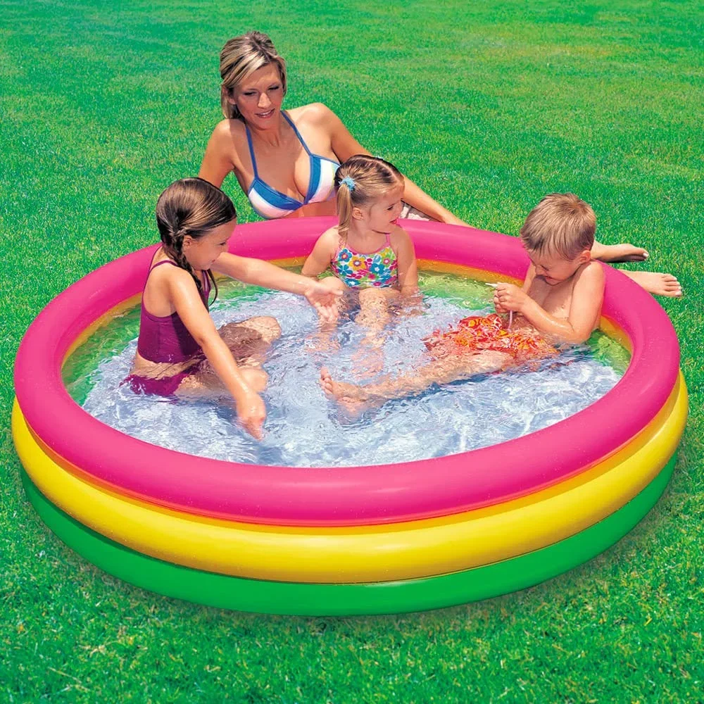 Intex 57412NP – Aufblasbarer Pool Sunset Glow DREI Ringe (114x25cm)