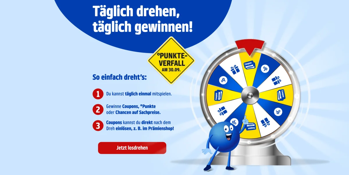 Glücksrad mit Gewinnspiel-Anleitung