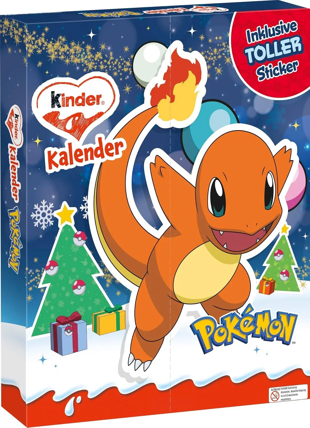 kinder Pokémon Adventskalender 2026 mit Glumanda-Motiv