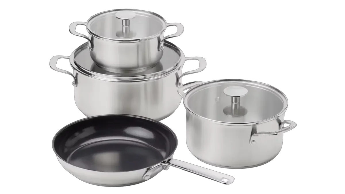 KitchenAid Topf Set Edelstahl 7-teilig