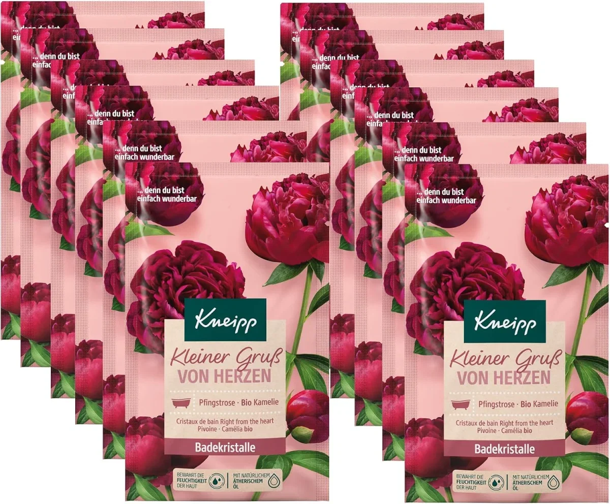 Kneipp Badekristalle Kleiner Gruß von Herzen – Multipack (12x60g)