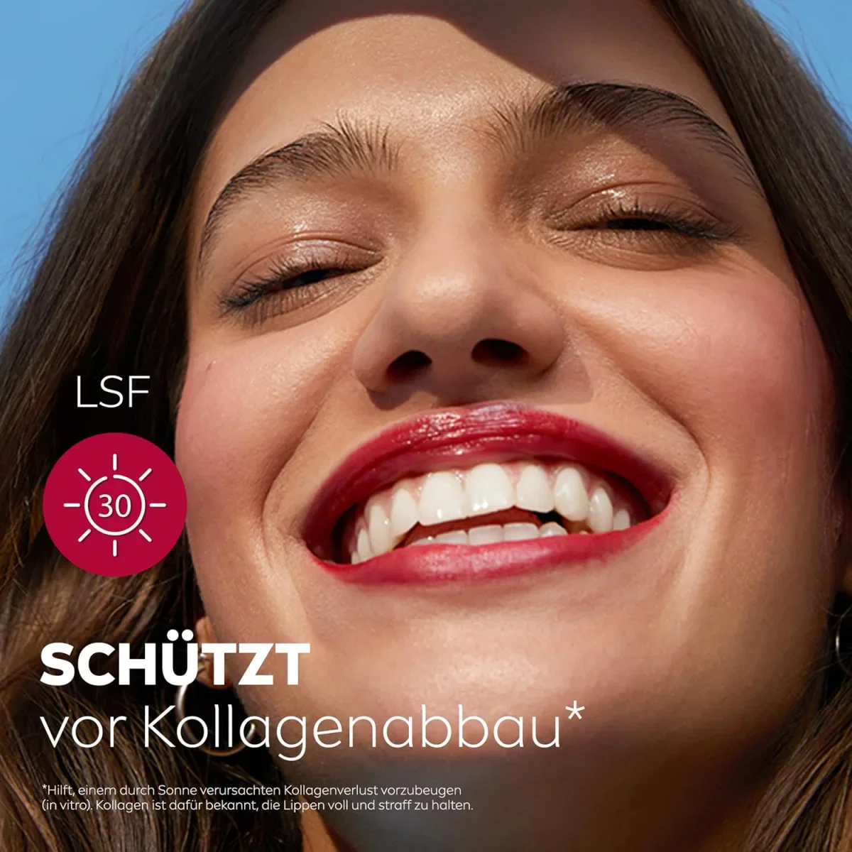 Labello Caring Beauty Red Lippenpflegestift mit Farbe und Sonnenschutz LSF 30