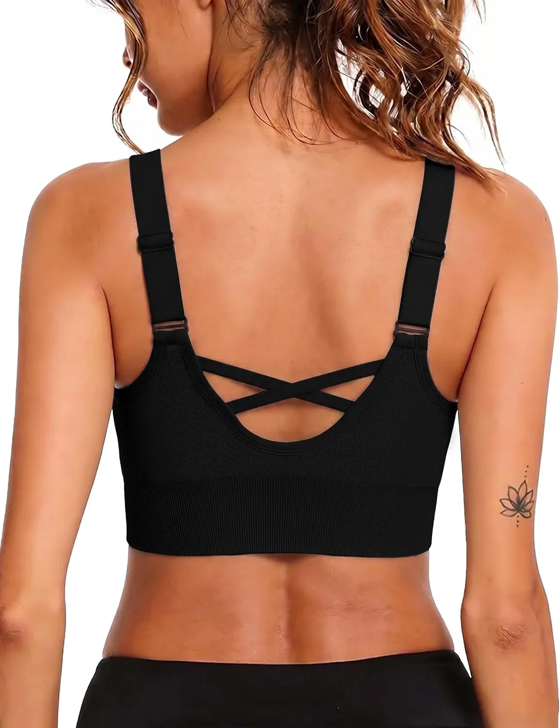 Litherday Sport BH Damen Starker Halt überkreuztes Rückendesign