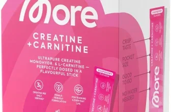 Verpackung von MORE Creatin + Carnitin Sticks Himbeer-Geschmack, 30 Stück