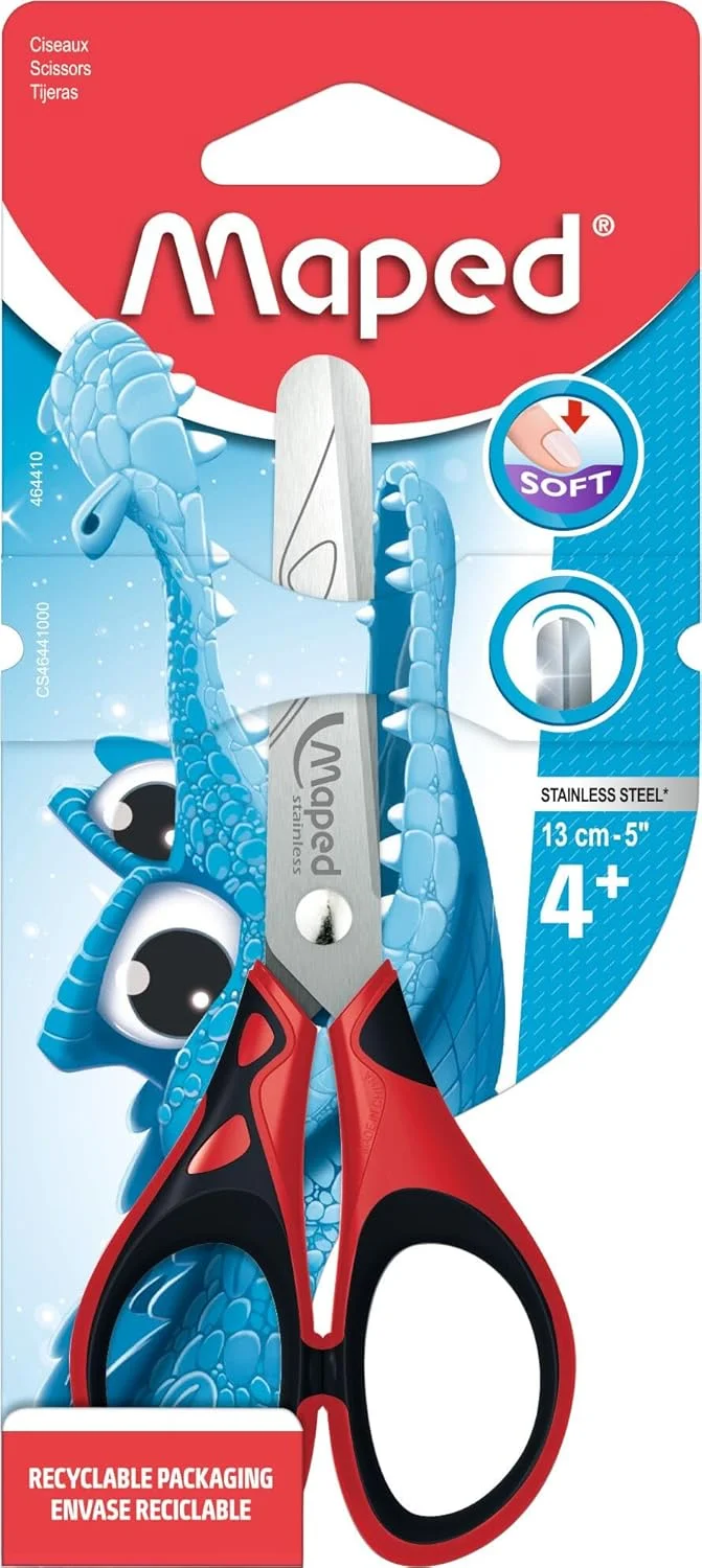 Maped 464410 13 cm Essential Soft Schere (mit Zentimeter Markierungen)
