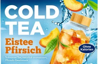 Meßmer Cold Tea Eistee Pfirsich Box mit 14 Pyramidenbeuteln, ohne Kalorien