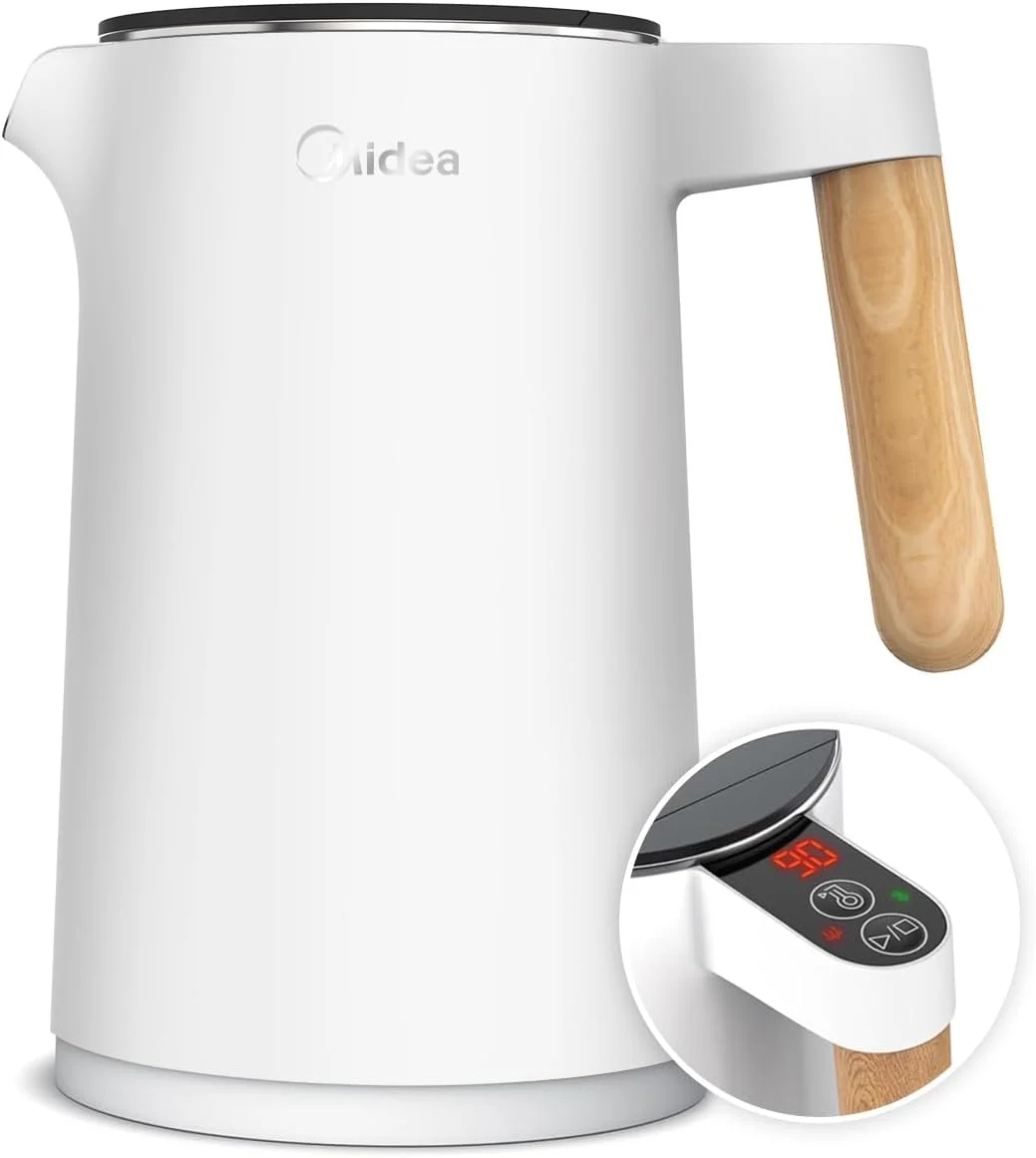 Midea Edelstahl Wasserkocher mit Temperatureinstellung (1.5l, 45℃-100℃ 1 2200W)