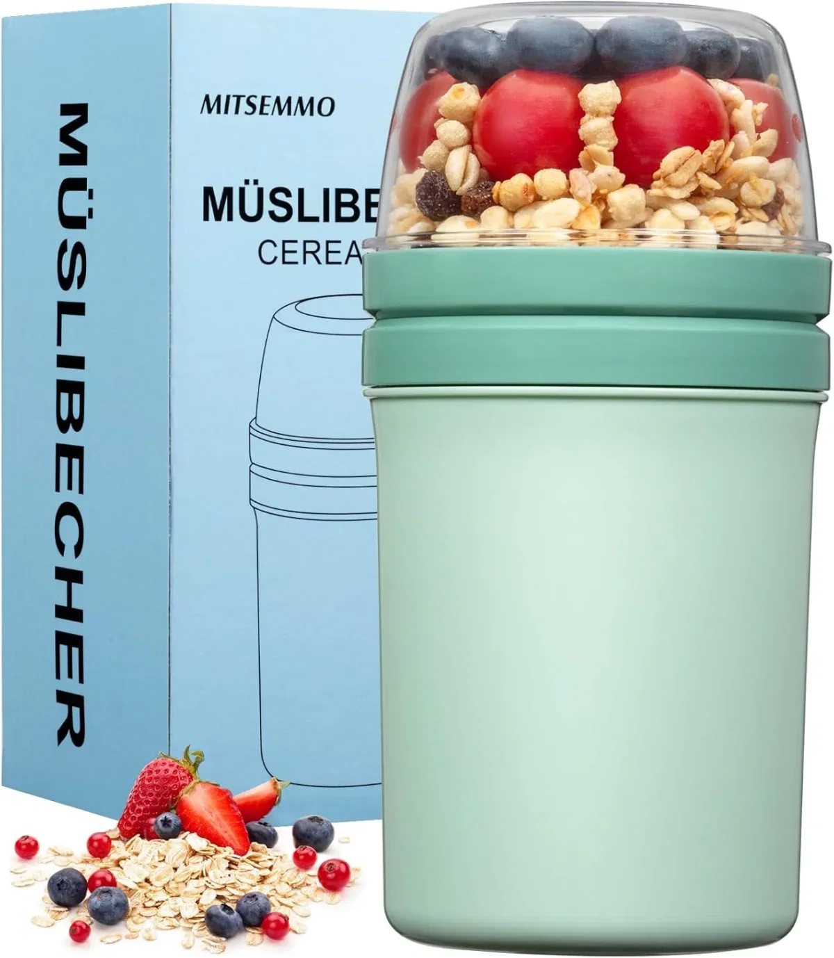 Mitsemmo Müslibecher to Go + Joghurtbecher to Go (600ml)