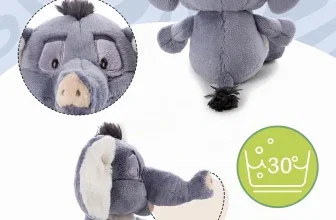 Grauer NICI Elefant Kuscheltier mit Waschanleitung und Sicherheits-Siegel