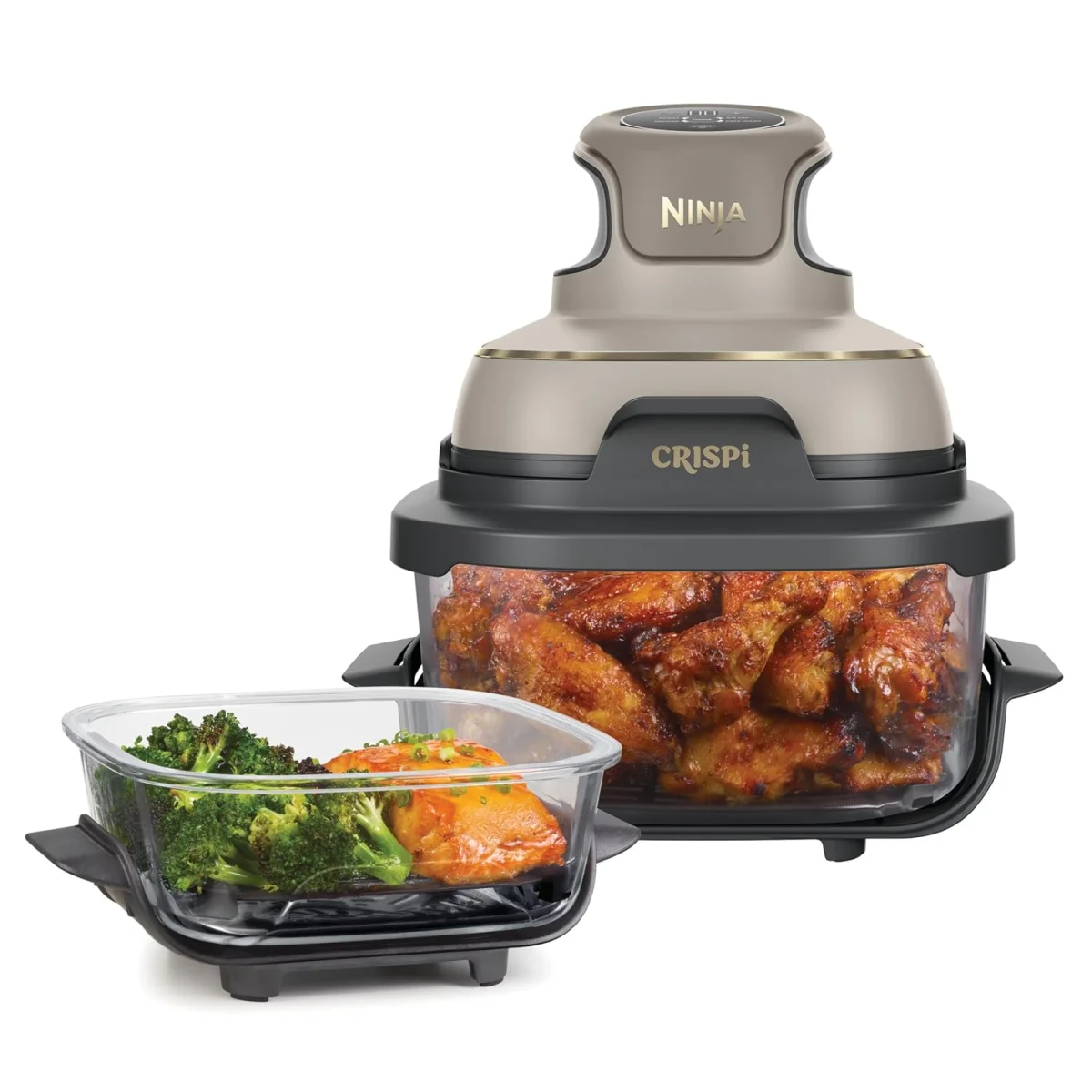 Ninja CRISPi tragbare Air fryer Heißluftfritteuse Stone Gold FN101EUSTGD