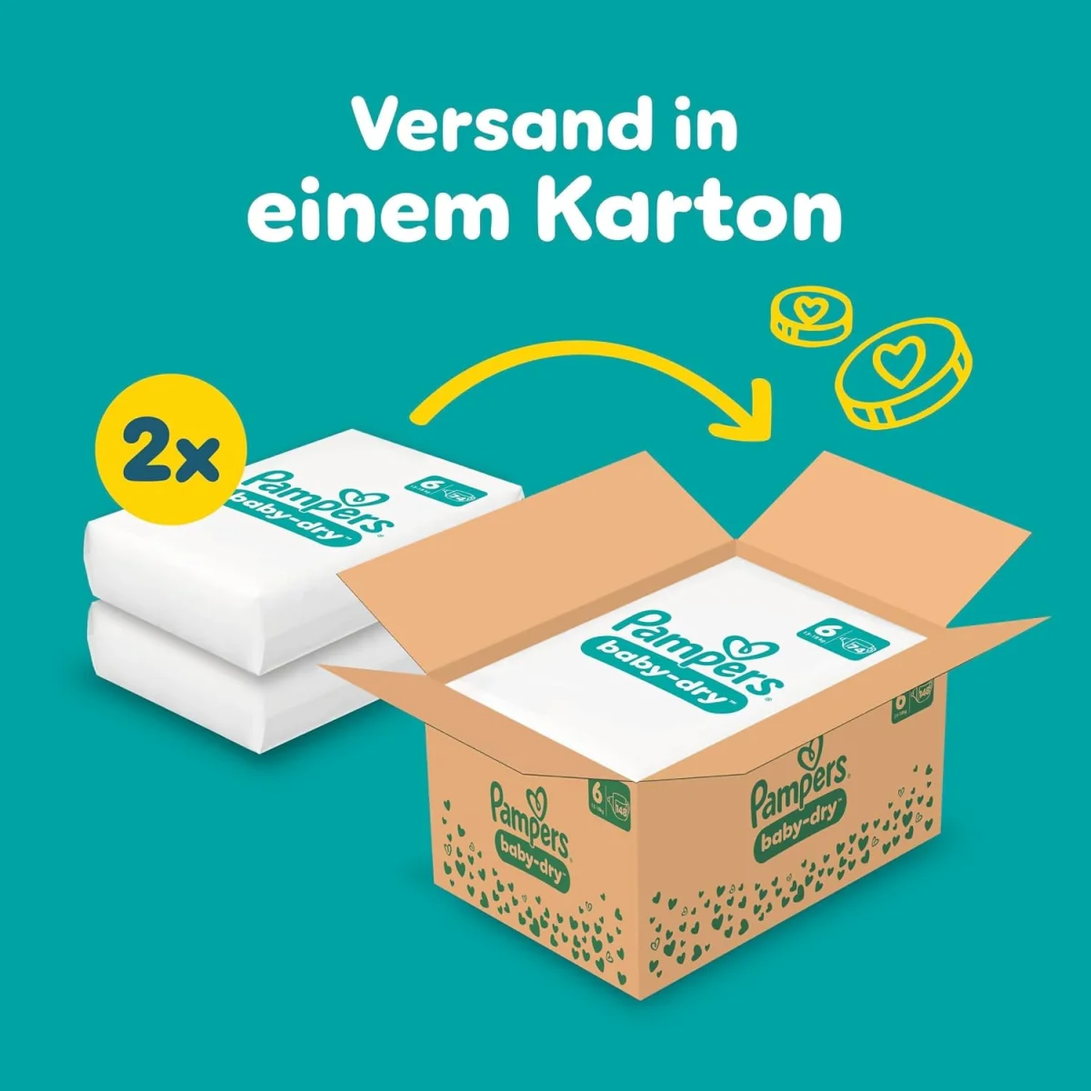 Pampers Baby-Dry Größe 6 148 Windeln -