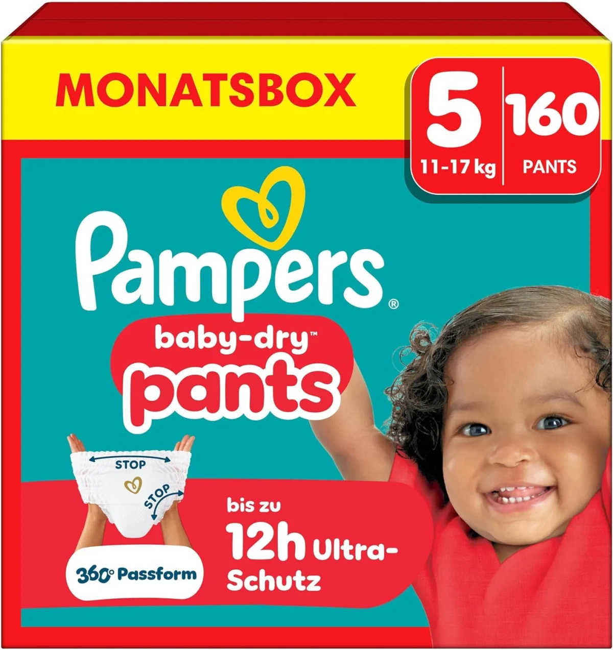 Pampers Baby-Dry Pants Größe 5 160 Windeln (11kg-17kg)