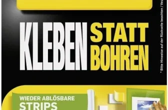 Pattex Kleben statt Bohren Klebe-Strips, 10er Pack, wieder ablösbar, 20x40mm