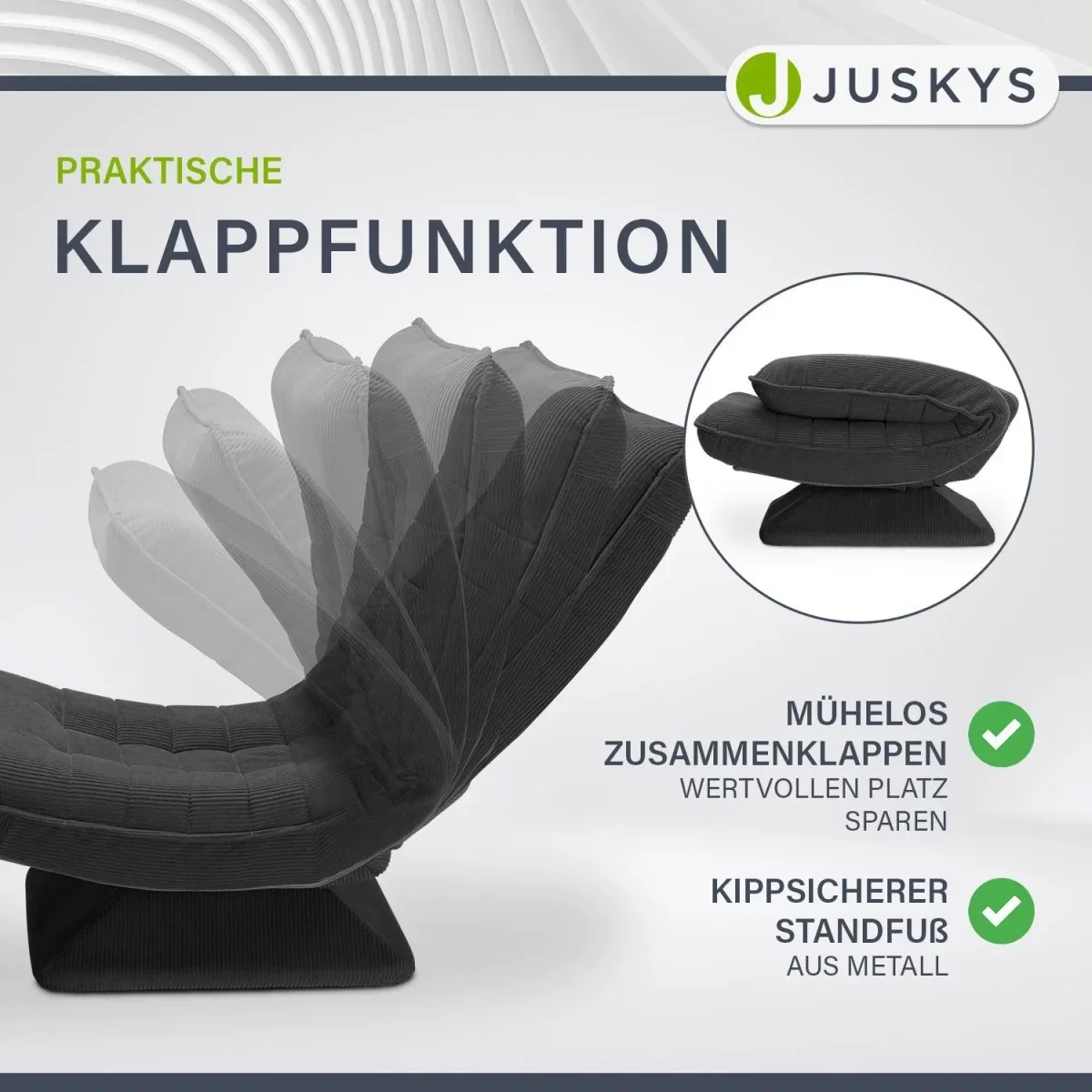Juskys Relaxsessel Korsika mit Cord