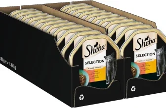 SHEBA Selection in Sauce mit Rind und Truthahn in Portionsschalen für ausgewachsene Katze