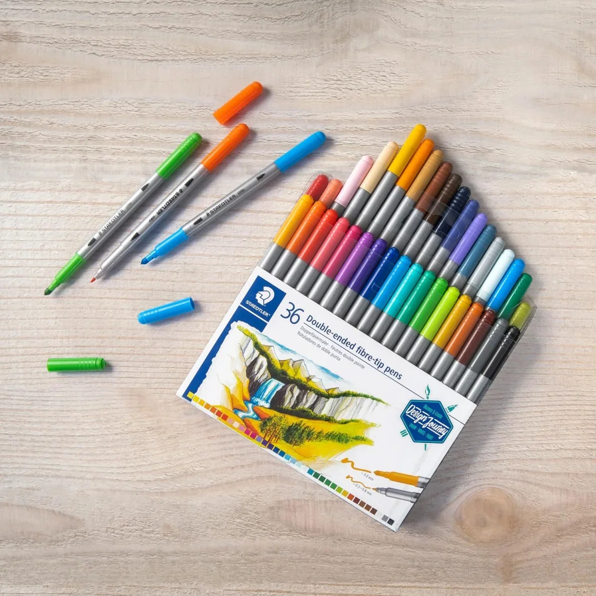 STAEDTLER 3200 Doppelfasermaler (36er Etui sortiert)