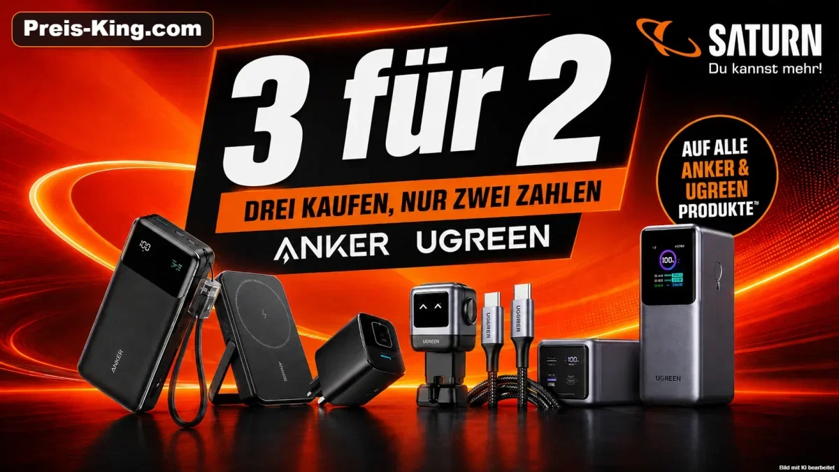 Saturn: 3 Anker- oder UGREEN-Produkte kaufen und nur 2 bezahlen