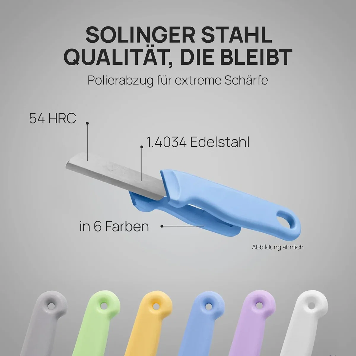 Kompakte Gemüsemesser mit Klingenschutz für präzise Schneidarbeiten