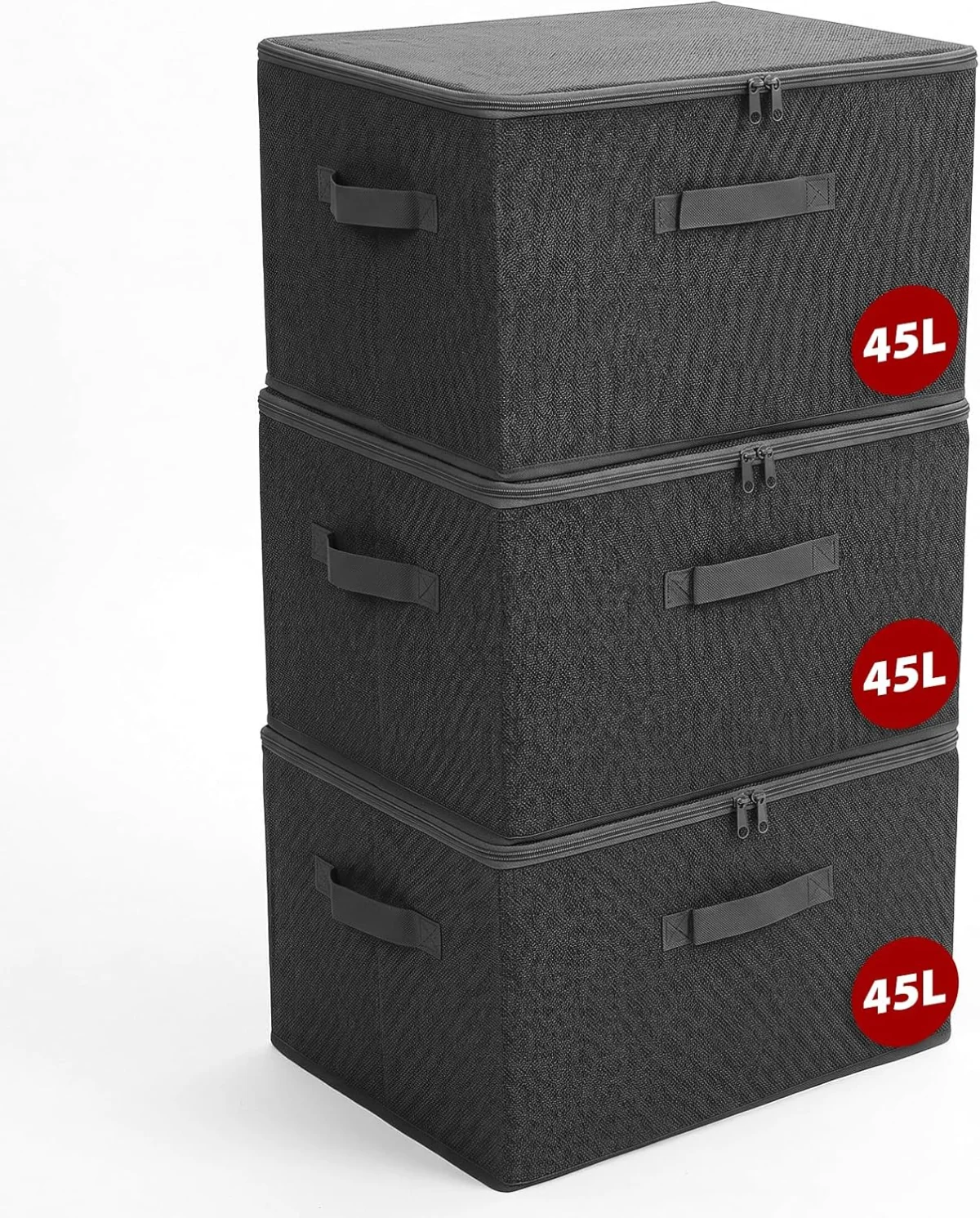 Sekey Aufbewahrungsbox mit Deckel (3er-Set, faltbar, 50×30×30 cm)