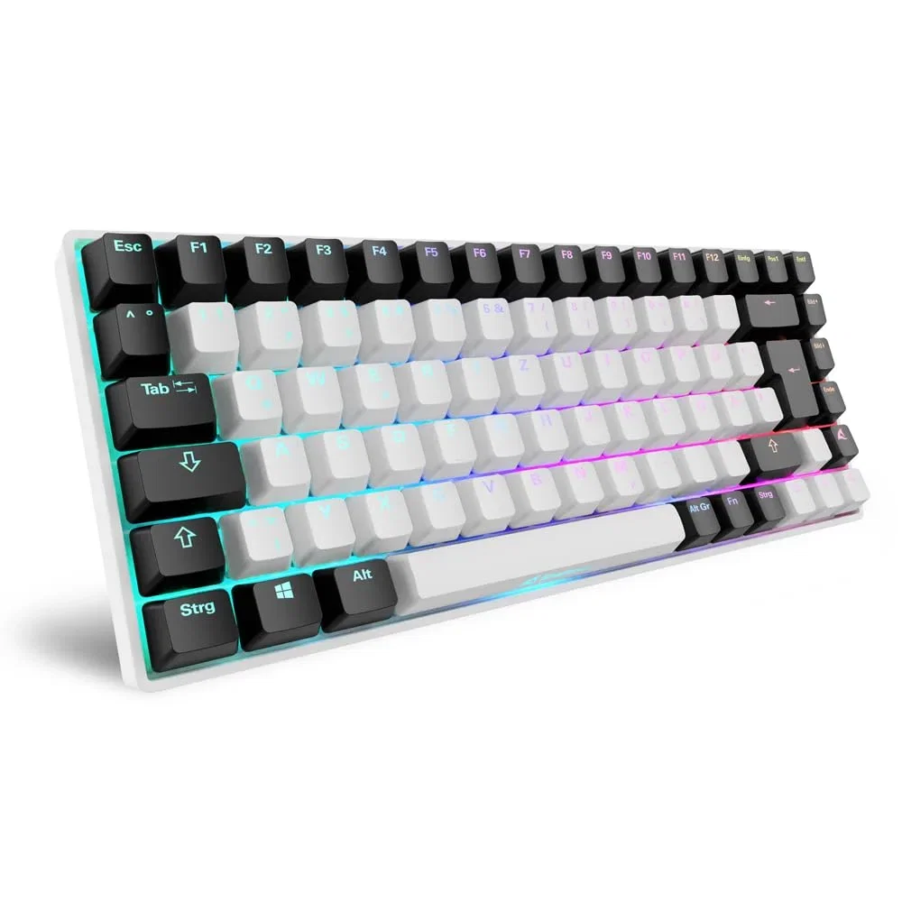 Sharkoon Skiller SGK50 S3 (Weiß RGB Gaming Keyboard 75% Layout)