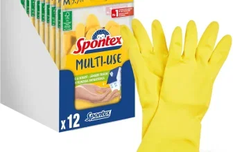 Spontex Multi-Use Haushaltshandschuhe, 12er Pack, Größe M, gelb