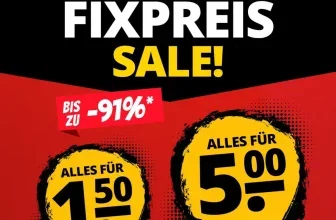 Sportspar Weekend Fixpreis Sale Banner mit Preisen 1,50 € und 5,00 €