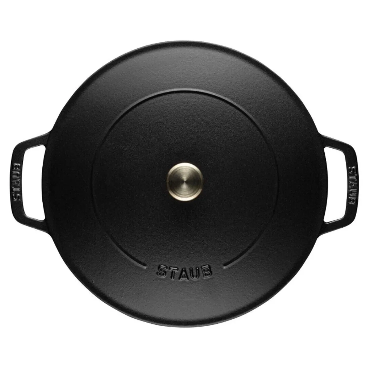 Staub Runder Gusseisen-Schmortopf mit Deckel 28 cm