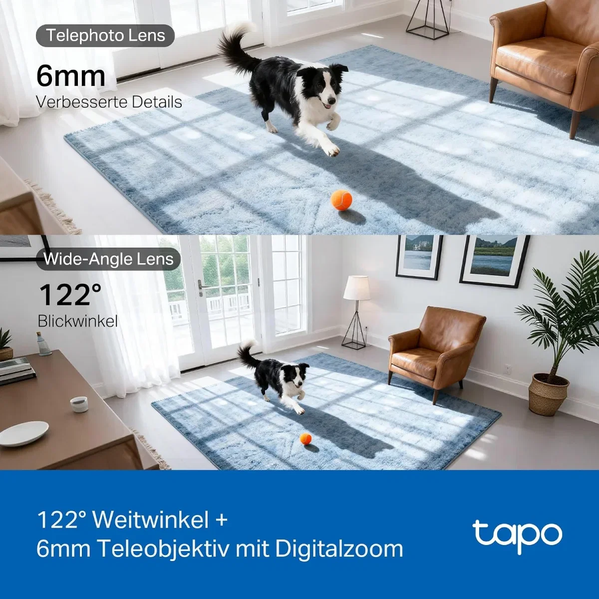 Tapo C245D Dual Kamera Überwachung Innen, 2K Weitwinkel- & Teleobjektiv