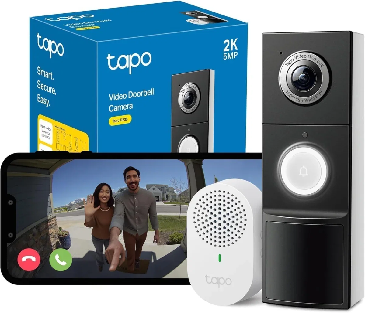 Tapo D235 Video-Türklingel Akku/Festverdrahtet mit Kamera