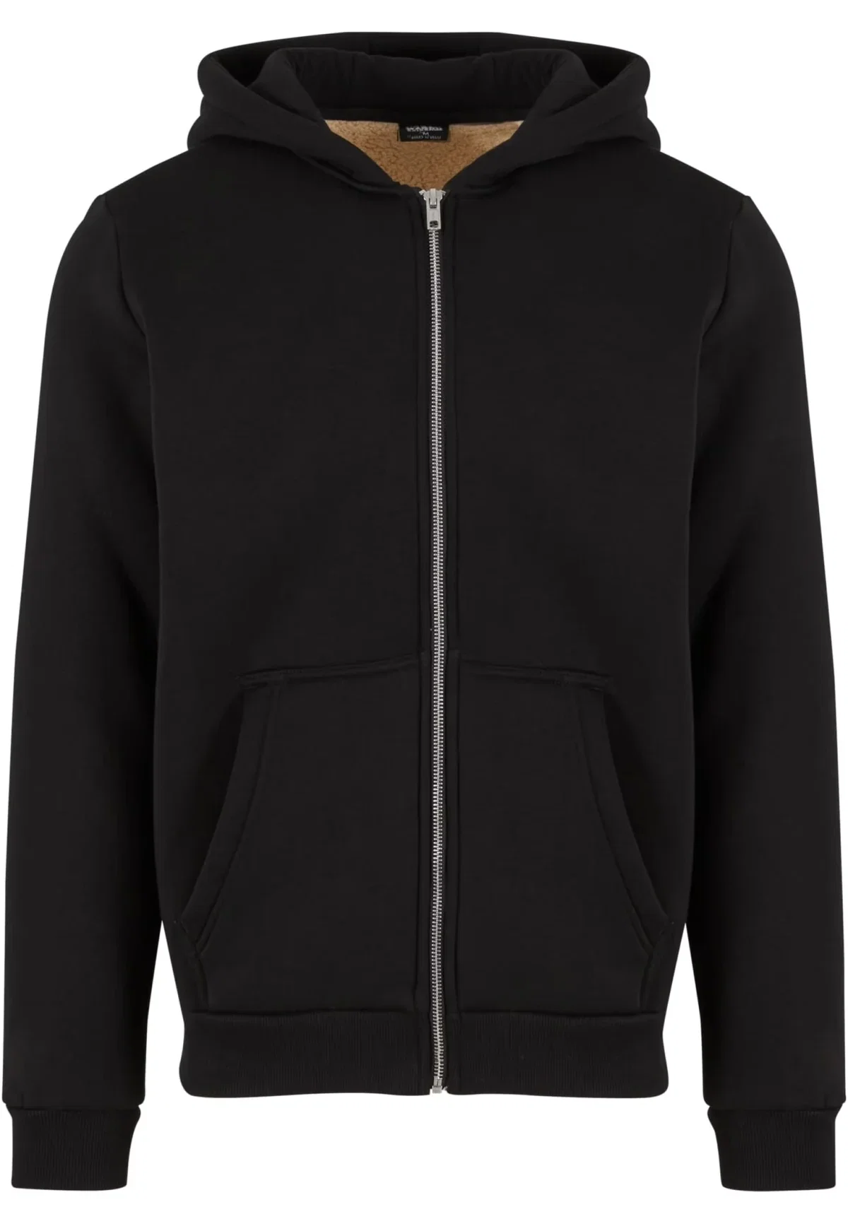 Urban CLASSICS Bonded Sherpa Zip Hoody Black Herren (Gr. S bis 5 XXL)