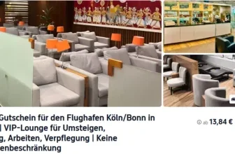 VIP-Lounge Gutschein Flughafen Köln/Bonn ab 13,84€ mit grauen Sesseln