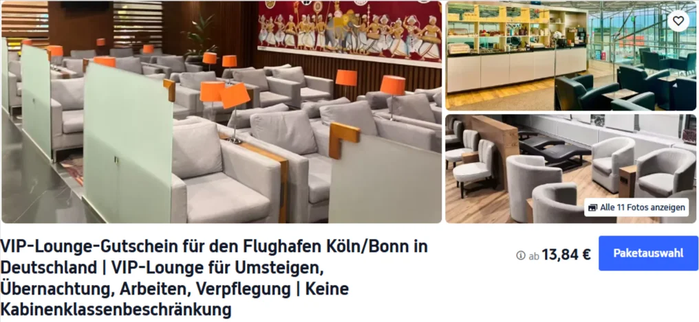 The Lounge Köln/Bonn ab 13,92€ – bis zu 60% günstiger