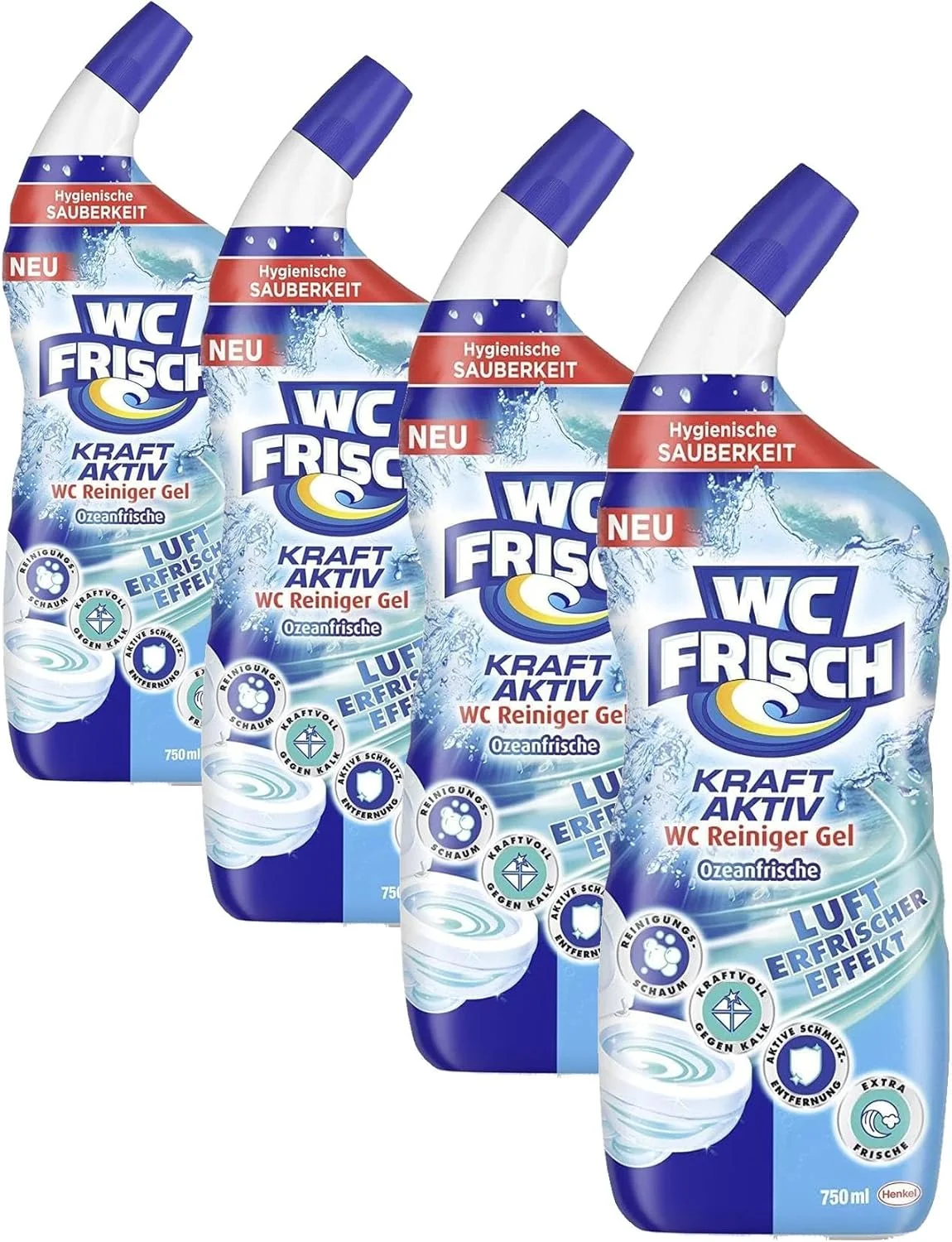 WC Frisch WC-Reiniger Gel Ozeanfrische  (4x750ml)