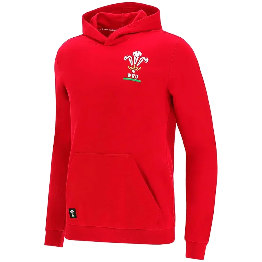Wales Wru Macron Rugby Xv Kinder Kapuzen Sweatshirt 58140004 (Gr. JS 120-132 bis JXL 159-171)