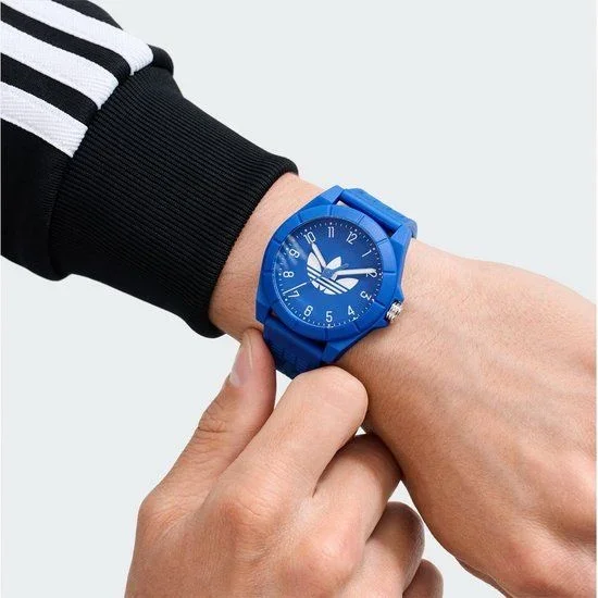adidas Unisex Armbanduhr Project Four Kunststoff Blau