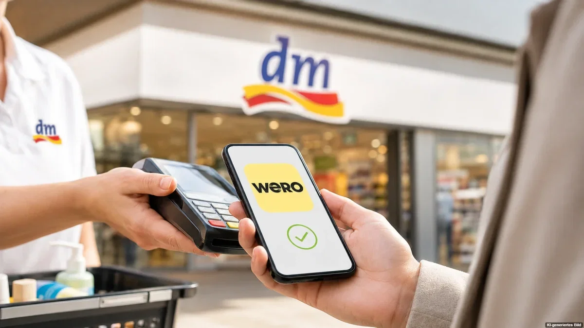 Digitale Bezahlung mit Wero beim Einkauf im dm-Onlineshop
