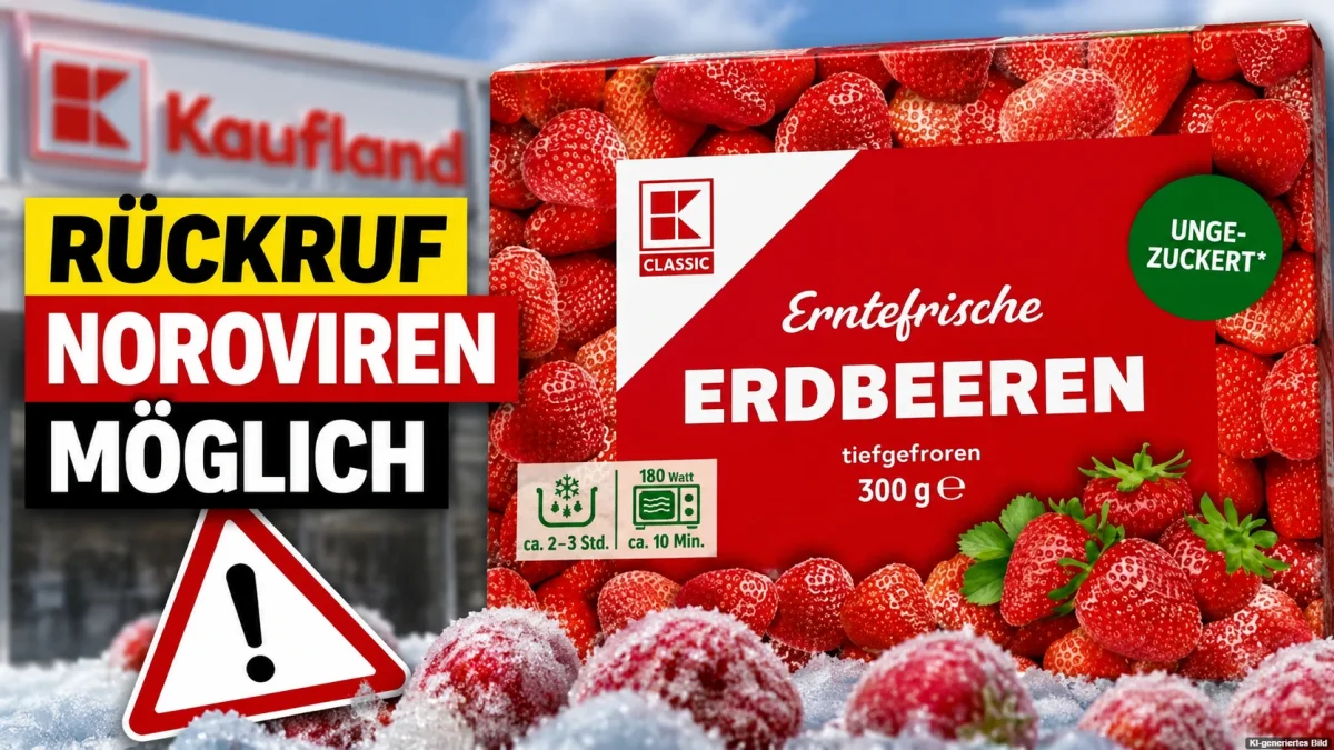 Kaufland Rückruf von K-Classic Tiefkühl-Erdbeeren wegen möglicher Noroviren